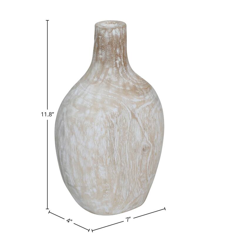 Coveview Vase, Antique White with Natural Tones