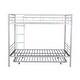 preview thumbnail 13 of 14, Full Size Metal Bunk Bed with Trundle , Contemporary Iron Frame, Safety Guardrails