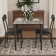 preview thumbnail 12 of 21, Dining Table Set, 3 Pcs Space Saving Kitchen Table with 2 Chairs - 29.1x29.1x30in