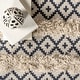 preview thumbnail 7 of 7, Nuloom Boho Ivory Handmade Casual Lavish Diamond Overstriped Area Rug