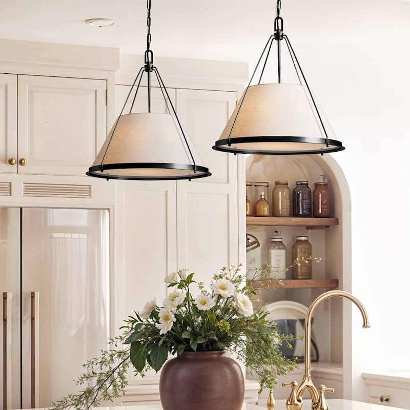 Black Draven Pendant Light - 21" Diameter