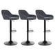 preview thumbnail 20 of 51, Glitzhome Set of 3 Mid-Century Modern Adjustable Swivel Bar Stools - Set of 3