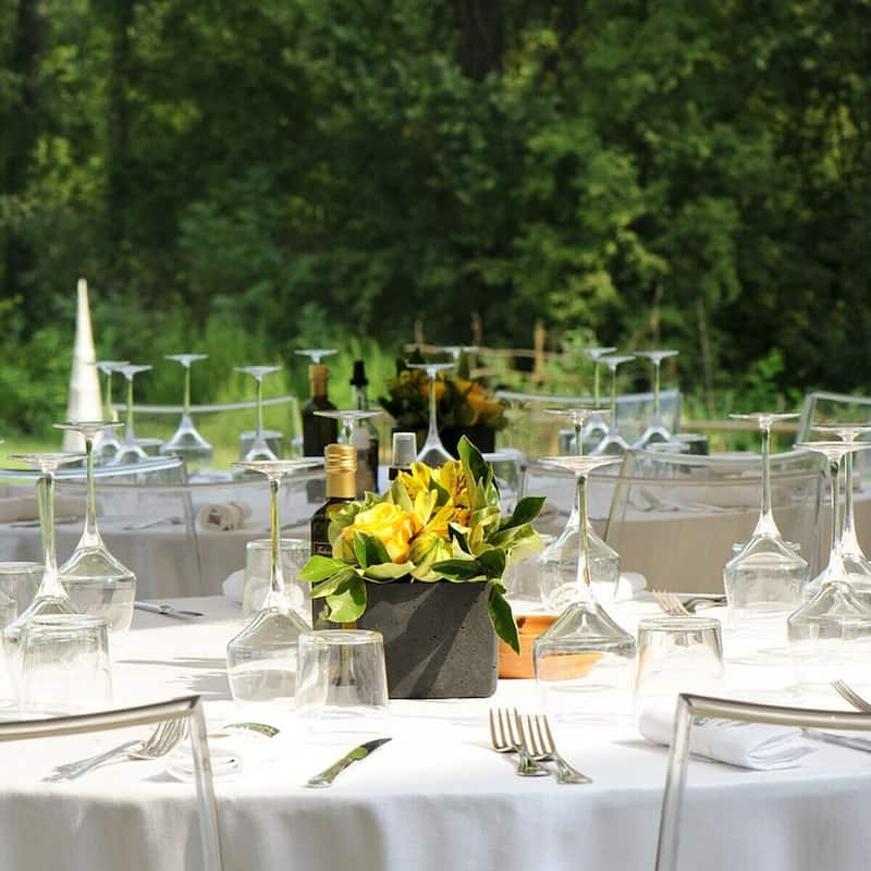 90 Inch Round Polyester White Tablecloth with Stain and Resistant Wrinkle Free for Dining Table Decor