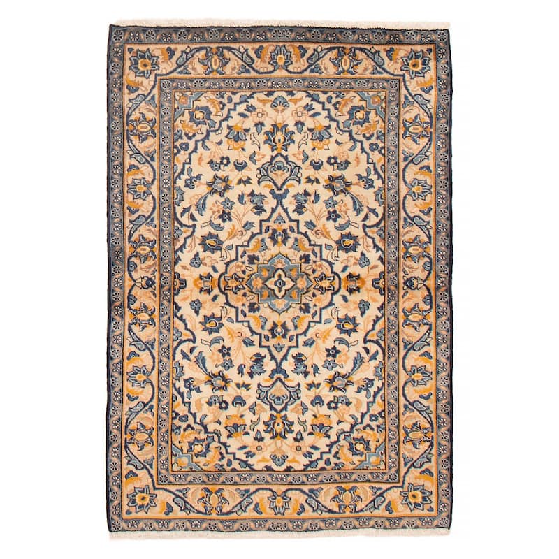 ECARPETGALLERY Hand-knotted Kayseri Cream Wool Rug - 3'3 x 4'8 - Cream - 3'3 x 4'8