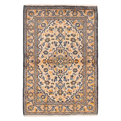 ECARPETGALLERY Hand-knotted Kayseri Cream Wool Rug - 3'3 x 4'8