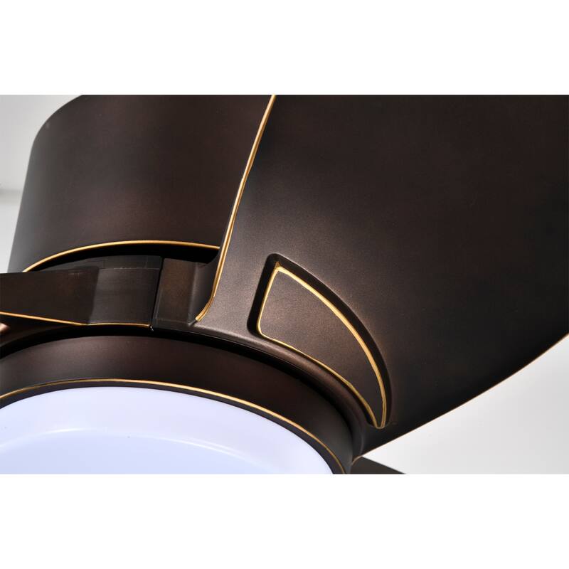 Oil Rubbed Bronze 3-Blade LED Lighted Ceiling Fan with Remote - Oil-Rubbed-Bronze
