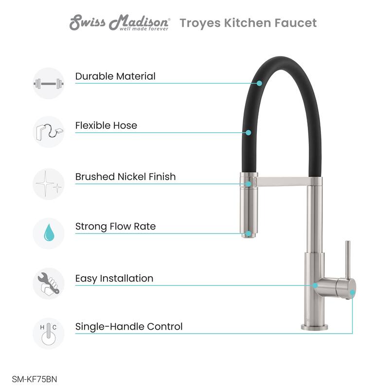 Troyes Single Handle, Pull-Down Kitchen Faucet