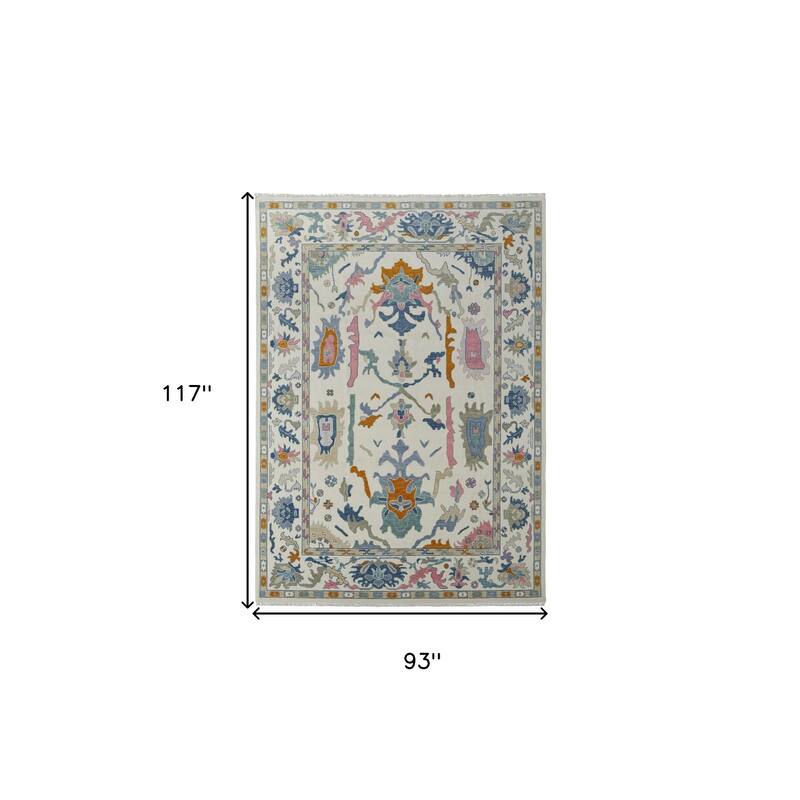 HomeRoots Floral Bohemian Rectangle Area Rug