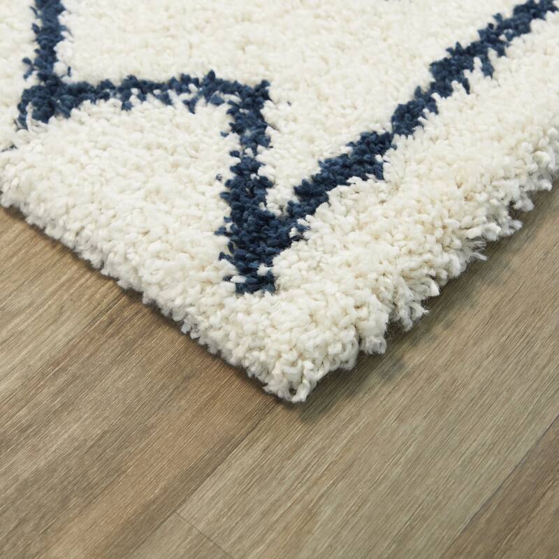 Eila Geometric Southwestern Shag Area Rug