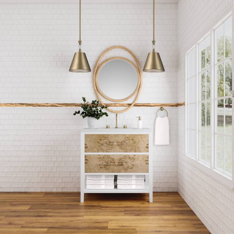 James Martin Vanities D804-V36-3WZ Olena 36" Single Basin Wood Vanity