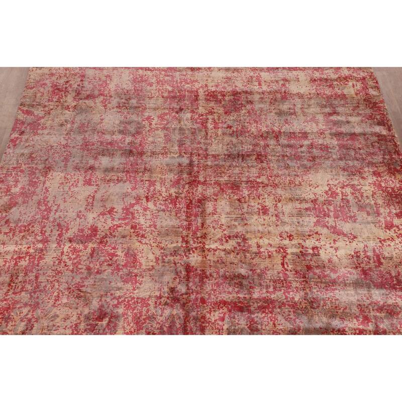 All-Over Abstract Modern Area Rug Hand-Knotted Living Room Wool Carpet - 10'0"x 13'1"