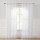 preview thumbnail 11 of 14, Lush Decor Calia Textured Stripe Sheer Pair Window Curtain Panels - 84" x 52" White