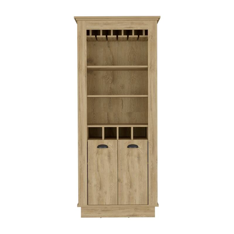 Bar Cabinet, Four built-in wine racks for Living Room - Beige