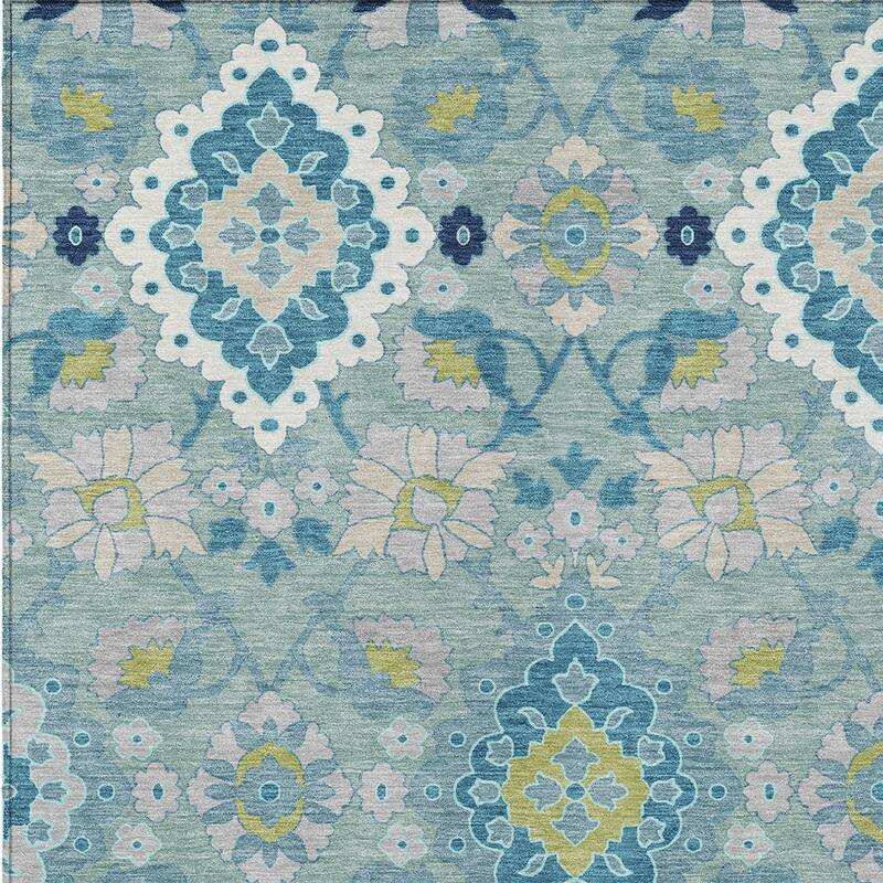 HomeRoots Oriental Traditional Rectangle Outdoor Rug