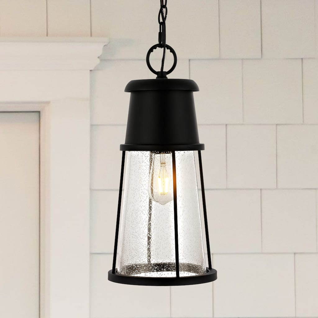 SAFAVIEH Lighting Embrulla Outdoor Pendant/Black - 8" W x 8" D x 22-94" H - 8Wx8Dx94H