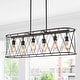 preview thumbnail 1 of 14, Urbanna 37.75" 6-Light Adjustable Iron Farmhouse Rustic LED Dimmable Pendant, Oil Rubbed Bronze by JONATHAN Y Oil Rubbed Bronze