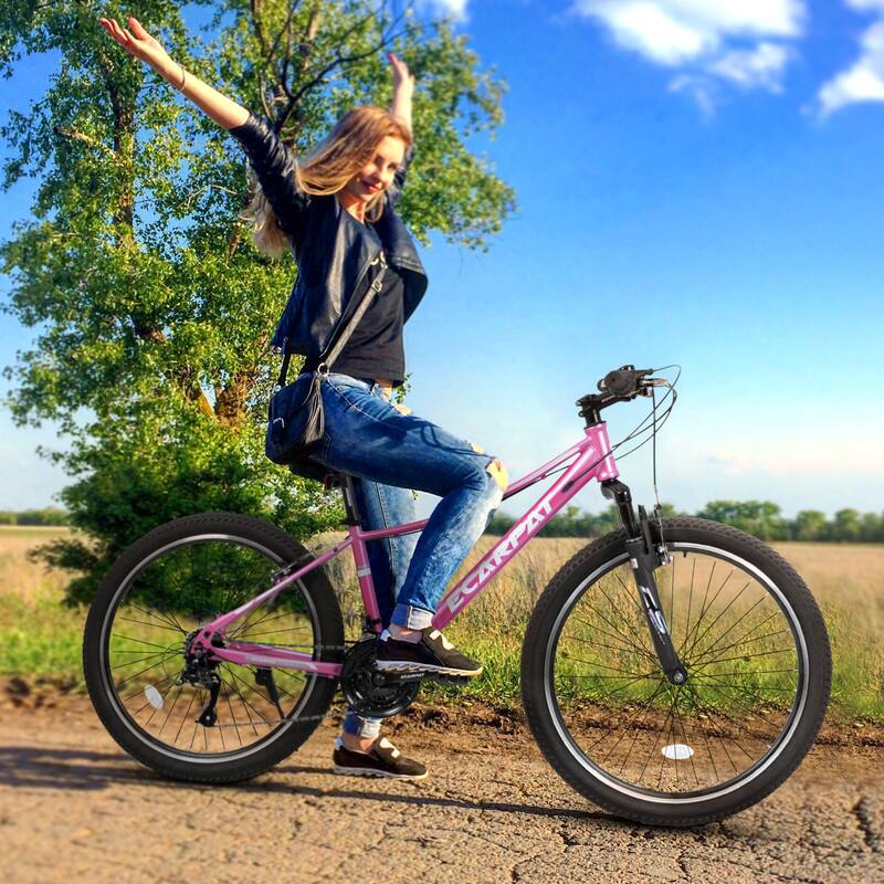 Women/Teens' Bicycle - Shock-Absorbing Front Fork, Multiple Speeds, V-Brakes, Mountain Tires - 26