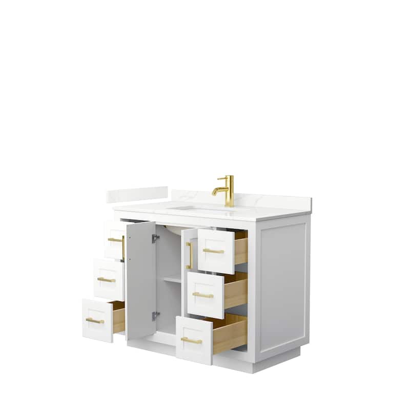 Miranda 42-inch Single Vanity, Quartz Top