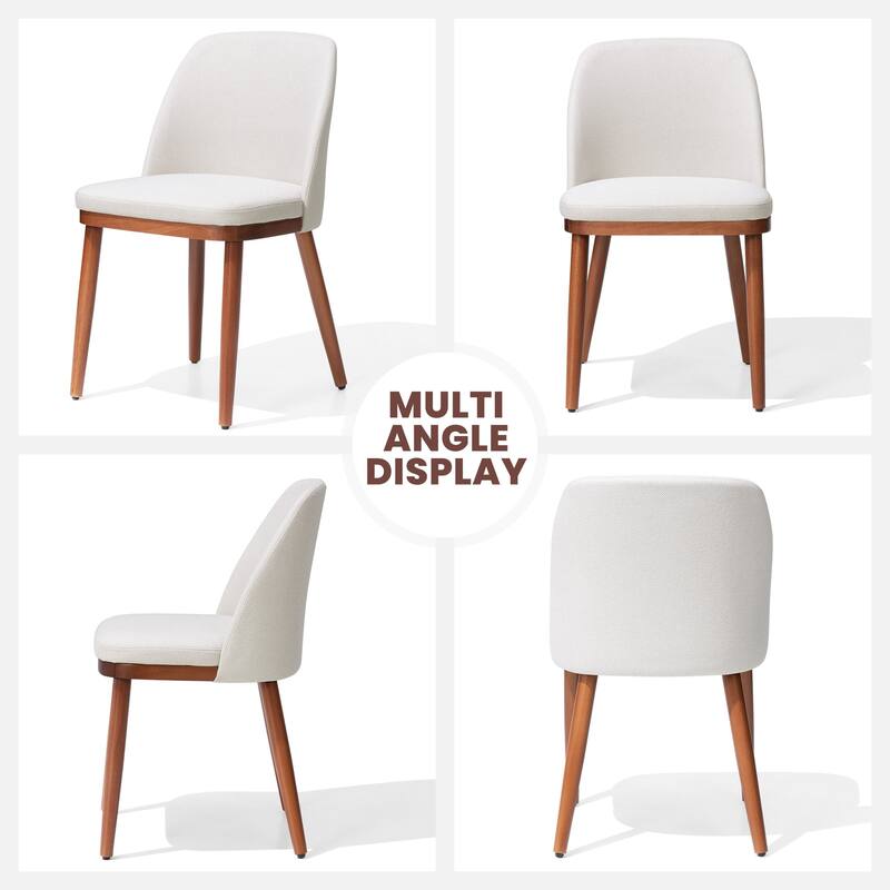 Crestlive Products Upholstered Wood Dining Chairs with Wood Legs