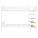 preview thumbnail 23 of 26, Twin Over Full Metal Bunk Bed with 5-Tier Shelves, Heavy Duty Bunk Bed Frame with Built-In Stairs & Mesh Guardrails