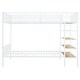 preview thumbnail 7 of 12, Twin Over Full Metal Bunk Bed with 5-Tier Storage Shelves, Built-In Side Shelf, and Sturdy Frame for Kids or Guest Room