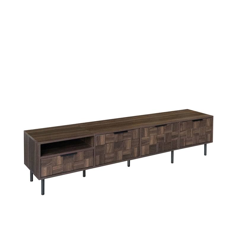 78 " Mid Century Modern Tv Stand For 65+ Inch Tvs, Tv Console With Storage Cabinets, Entertainment Center Storage