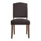 preview thumbnail 22 of 28, Benchwright Upholstered Dining Chairs (Set of 2) by iNSPIRE Q Artisan Dark Grey Linen