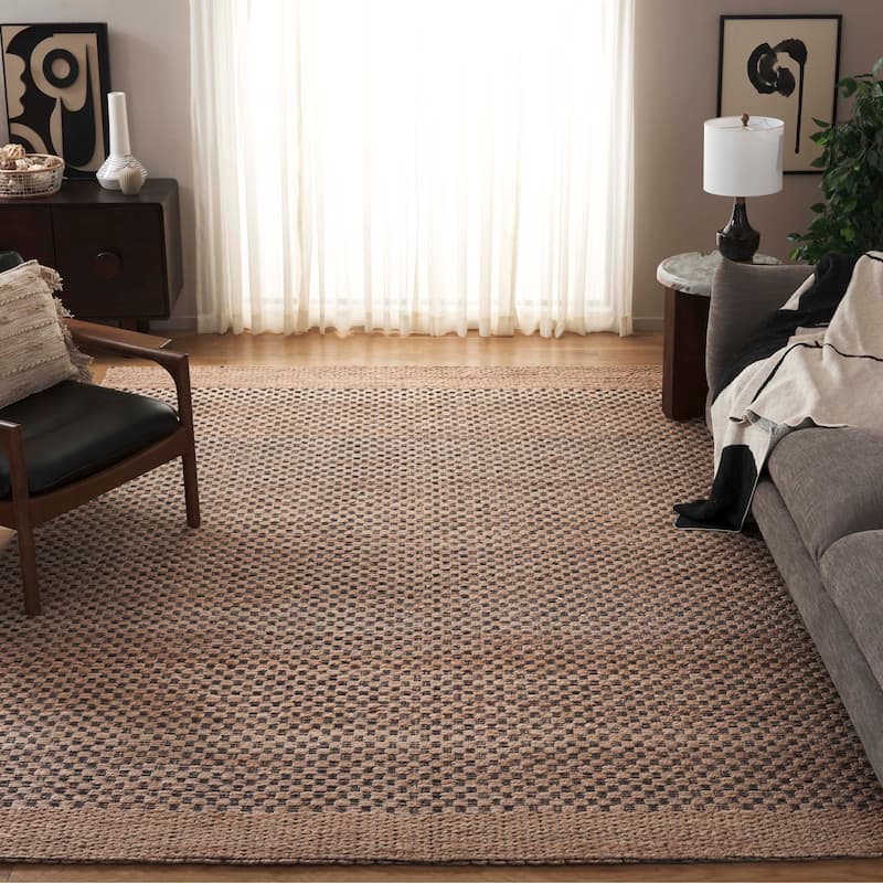 SAFAVIEH Hand-Woven Natural Fiber Maribel Casual Jute Rug - 8' x 10' - Natural/Black