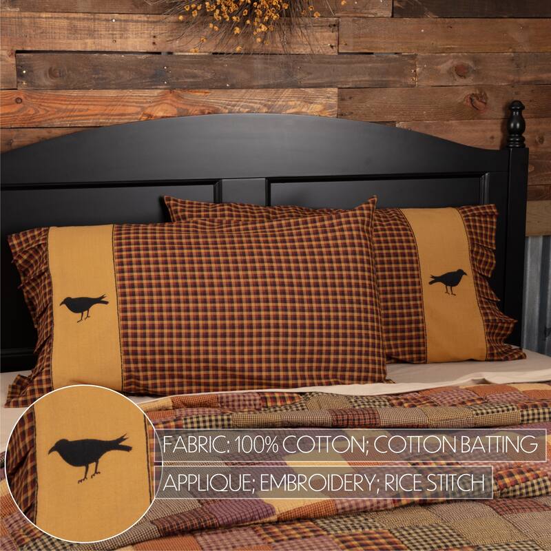 Heritage Farms Crow Pillow Case Set
