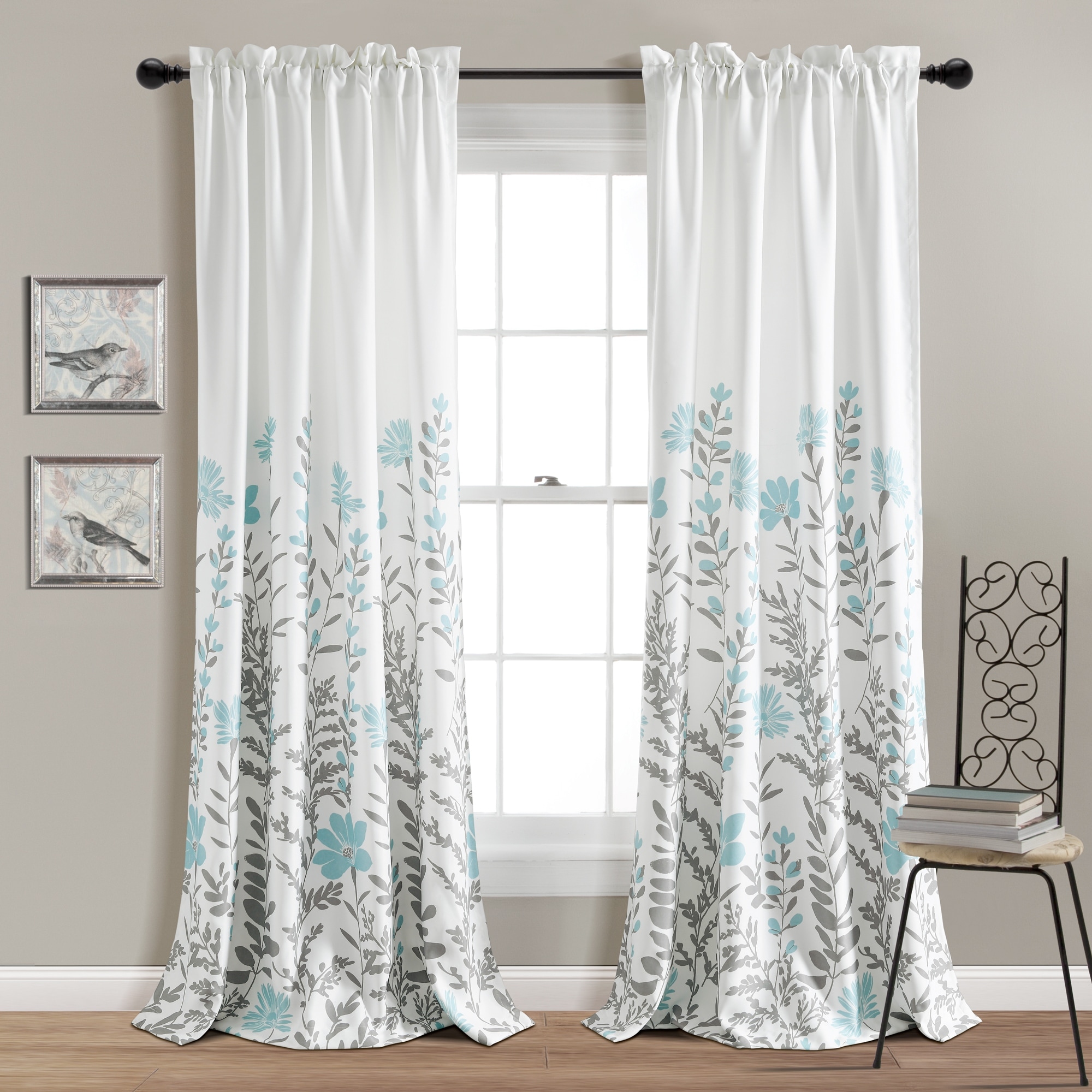Lush Decor Aprile Light Filtering Window Curtain Panels - 84" x 52"