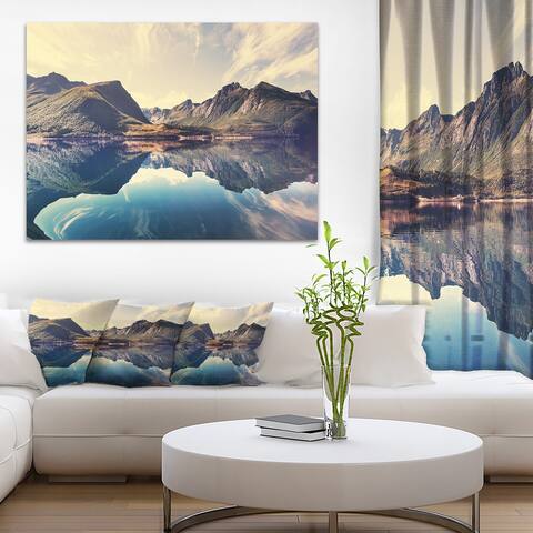 Designart - Norway Summer Mountains - Landscape Photo Canvas Print