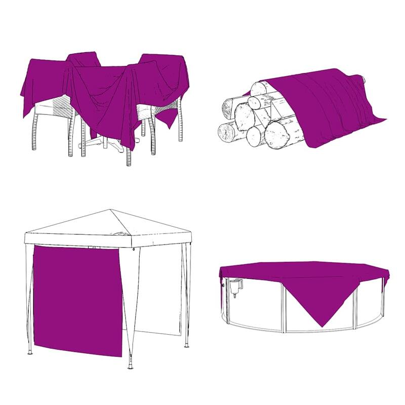 vidaXL Clear Tarpaulin with Eyelets 9.8x9.8/13.1/19.7/26.2' Polyethylene - Transparent