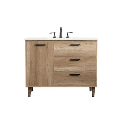 Elegant Lighting VF47042 Baldwin 42" Free Standing Single Basin Vanity