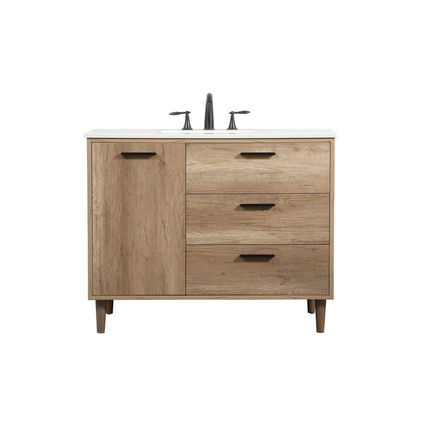 Elegant Lighting VF47042 Baldwin 42" Free Standing Single Basin Vanity