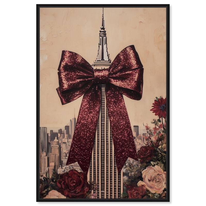 Sparkling Empire State Building Canvas by Art Remedy - Black - 16" x 24"