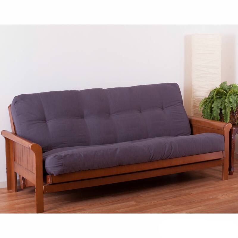 7-inch Thick Twill Futon Mattress (Twin, Full, or Queen) - Grape - Full