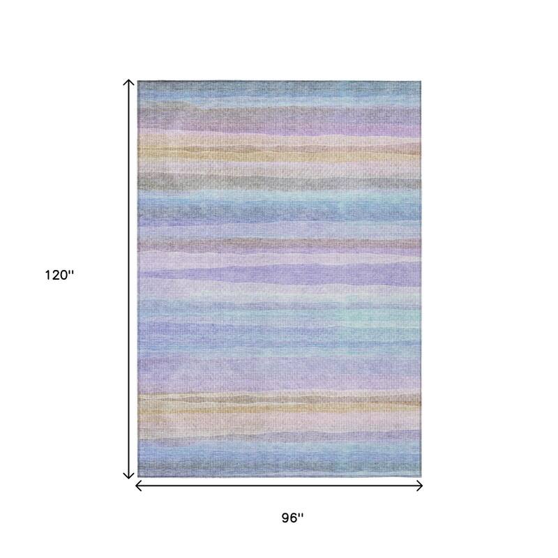 HomeRoots Striped Transitional Rectangle Outdoor Rug