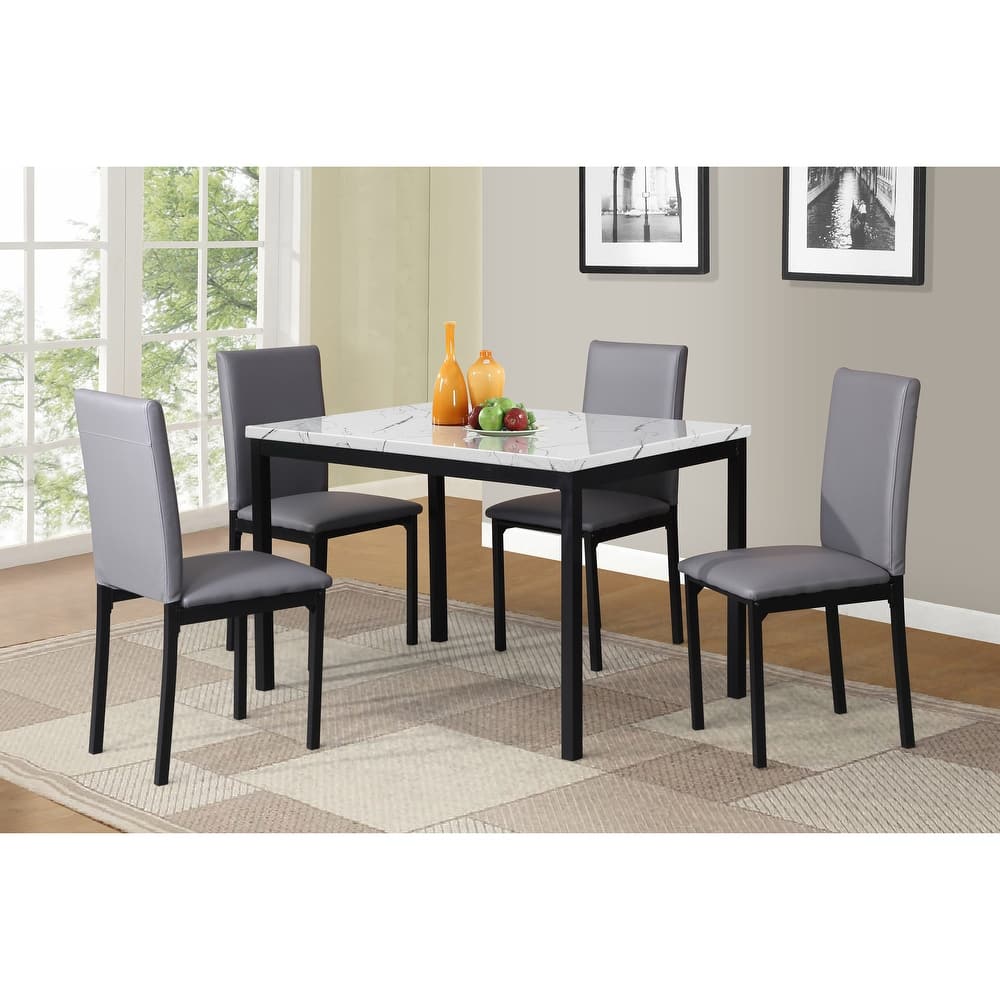 Roundhill Furniture Citico Metal 5-PC Dinette Set