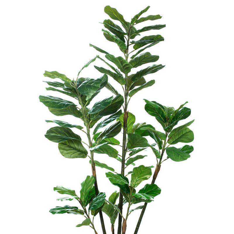 Fiddle Leaf Fig Faux Tree in pot (Set of 2) - Green - 73.23'' H x 31.1'' W x 20.47'' D