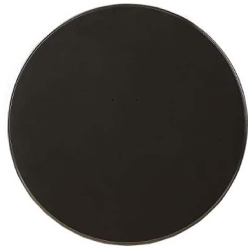 HomeRoots 22" Black Wood Round Pedestal End Table - 18" W x 18" D x 22" H