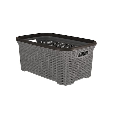 1.15 Bu / 40 L Wicker Laundry Basket, Grey - Capacity: 50l