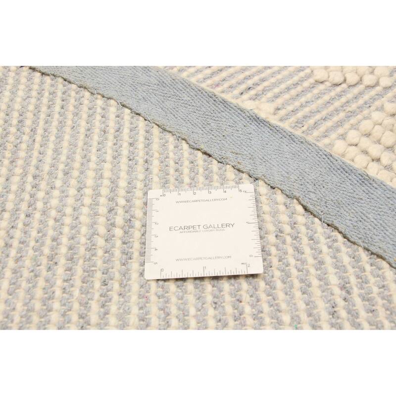 ECARPETGALLERY Braid weave Sienna Grey, Grey Wool Rug - 5'9 x 5'9