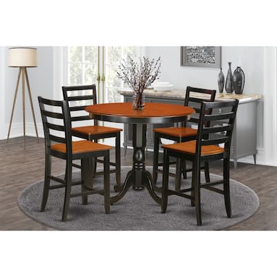 Art Deco Dining Set - Round Table & Chairs - Modern Kitchen Height Set