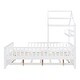 preview thumbnail 11 of 22, Pine Wood House-Shaped Bed with Twin Size Retractable Trundle, Kids Toddler Platform Bed with Apex Roof & Shelf, Full Size