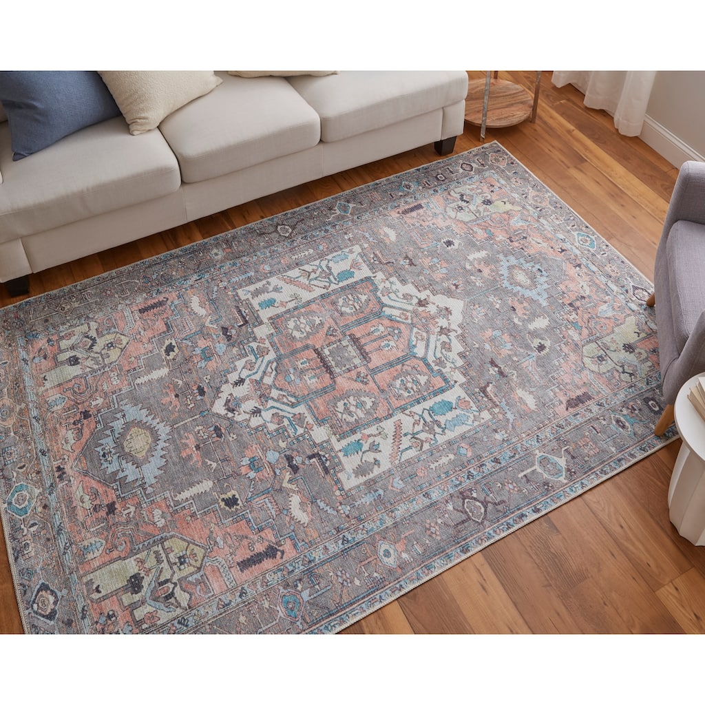 Grand Bazaar Prescott Machine Made Medallion Transitional Area Rug