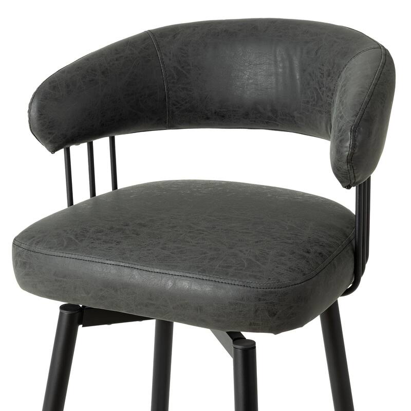 Glitzhome 26 or 31 Inches Modern Upholstered Swivel Counter Height Bar Stools