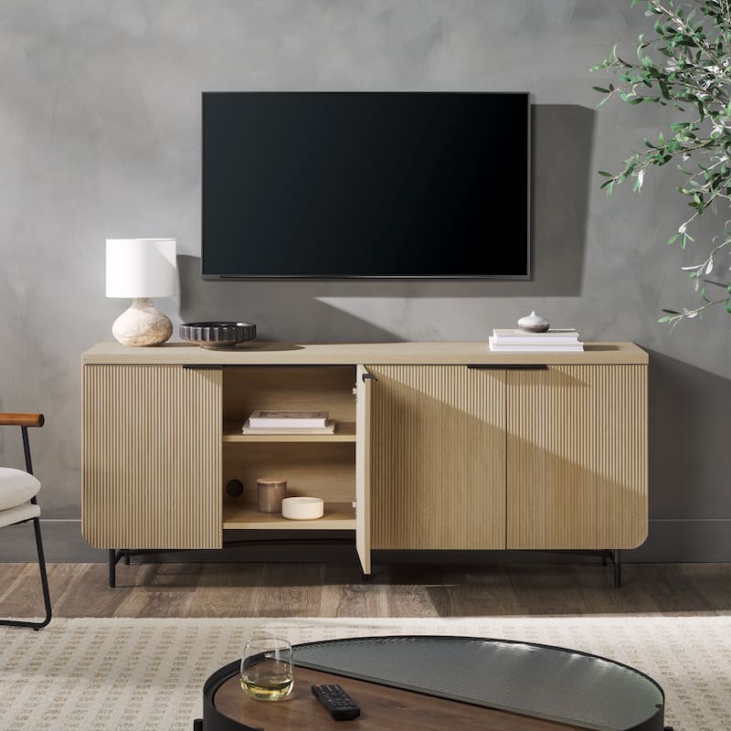 Middlebrook Minimal Fluted Four-Door Buffet Sideboard