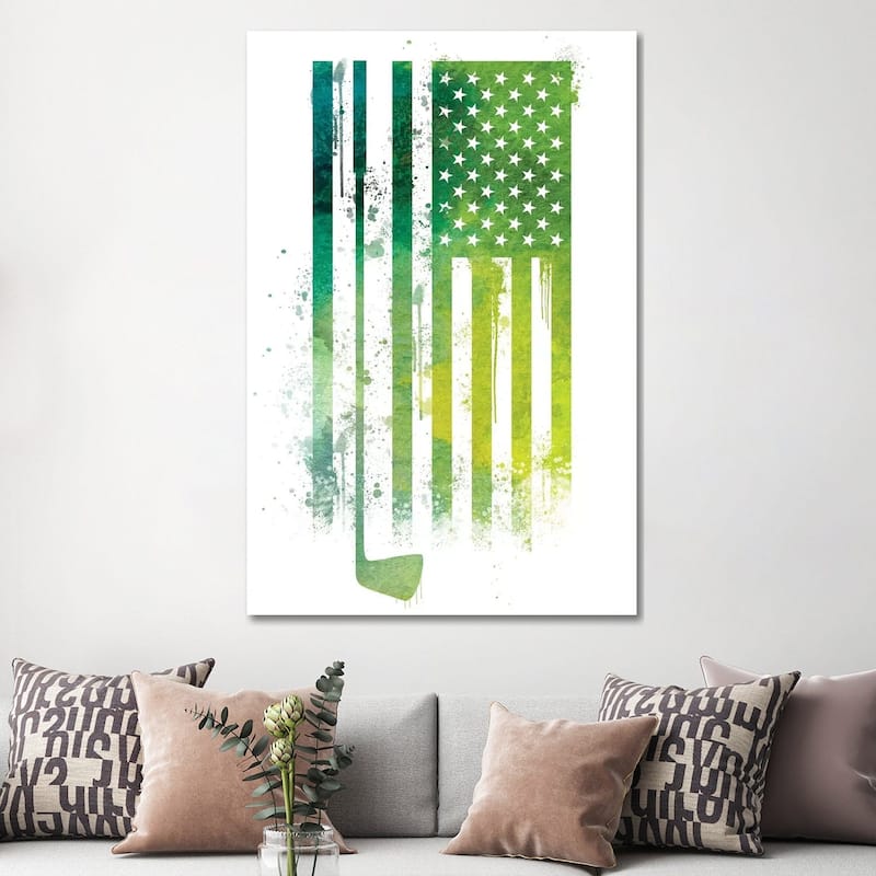 iCanvas "Golf Sports Flag" by 5by5collective Canvas Print