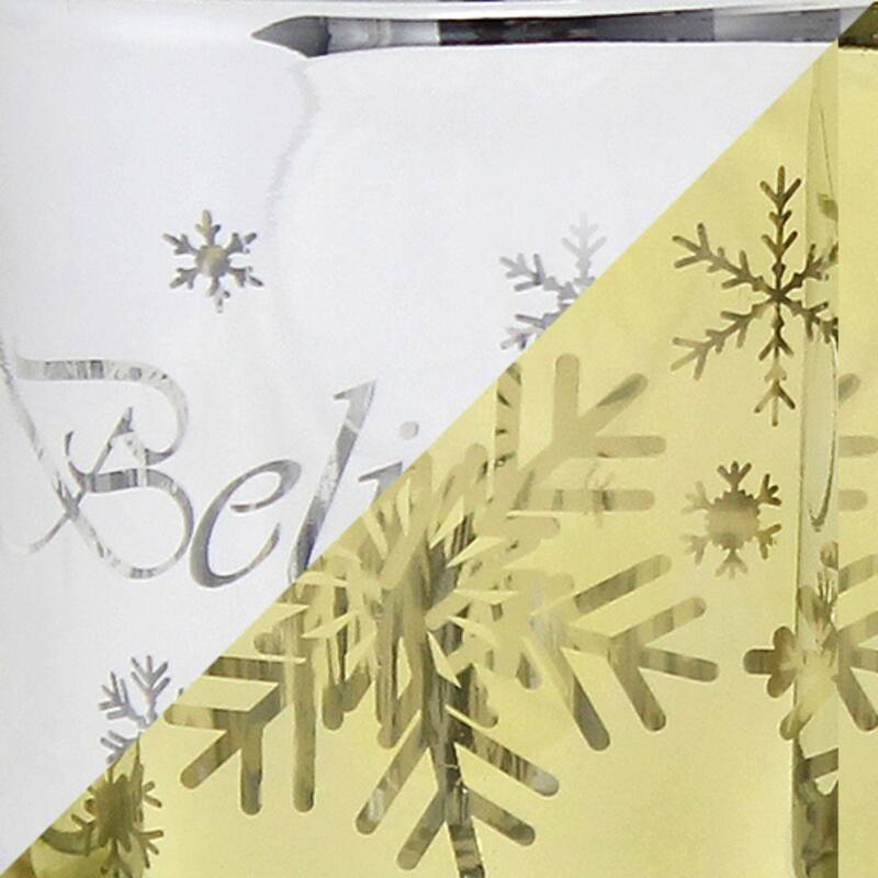 5-Piece Christmas Candle Holder Display Set - 14" - Silver and Gold