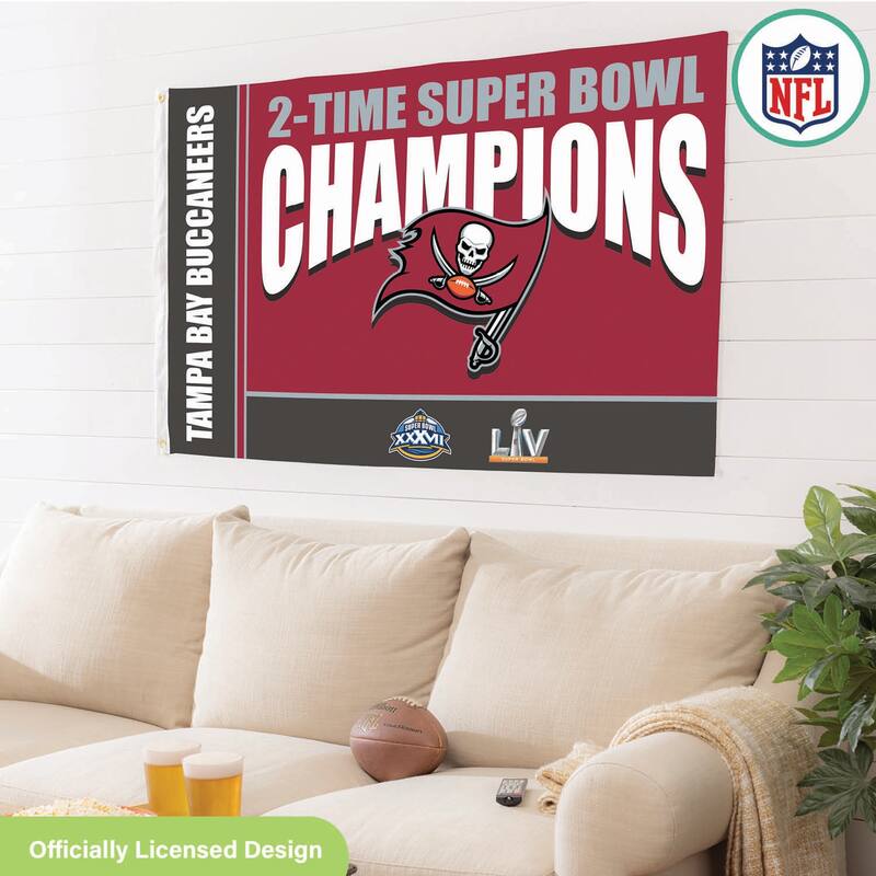 Tampa Bay Buccaneers Single Sided Flag w/ 2 Grommets, 3'x5'